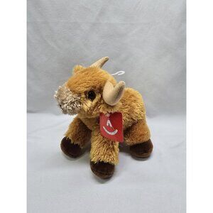Aurora Mini Flopsie Steer Plush Texas Longhorn Cow Bull Farm Animal Toro
